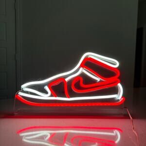 Nike Shoes Neon Sign red white nike sneaker LED sign